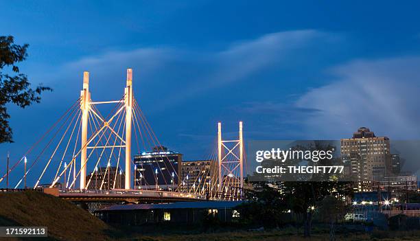 nelson mandela bridge, johannesburg - nelson mandela bridge stock pictures, royalty-free photos & images