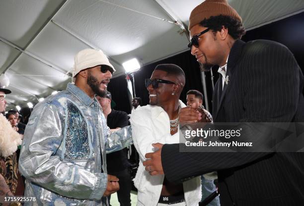 Swizz Beatz, Boosie Badazz and Nasir attend the BET Hip-Hop Awards 2023 on October 03, 2023 in Atlanta, Georgia.