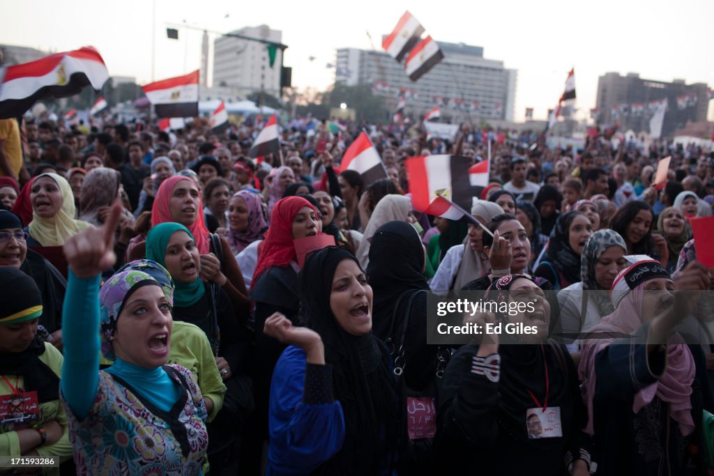 Protesters Rally Against President Morsi In Tahrir Square