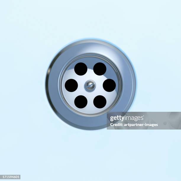 drain of a bathtub or a sink closeup - plug hole stock pictures, royalty-free photos & images