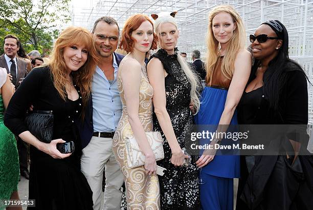 Charlotte Tilbury, Gerry DeVeaux, Karen Elson, Kristen McMenamy, Jade Parfitt and guest attend the annual Serpentine Gallery Summer Party co-hosted...