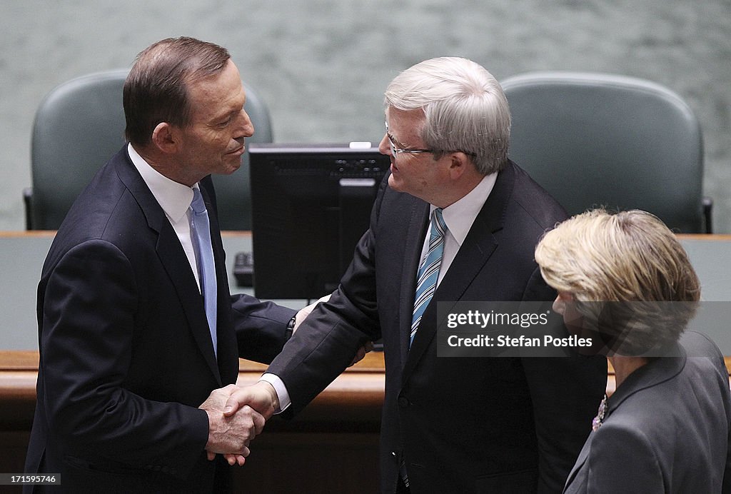 Minister Kevin Rudd Australian Prime Minister Kevin Rudd and Opposition leader Tony... News ...