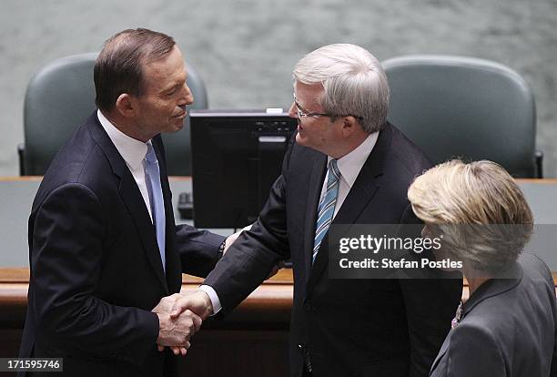 Kevin Rudd Inauguration Australian Prime Minister Kevin Rudd and Opposition leader Tony... News ...
