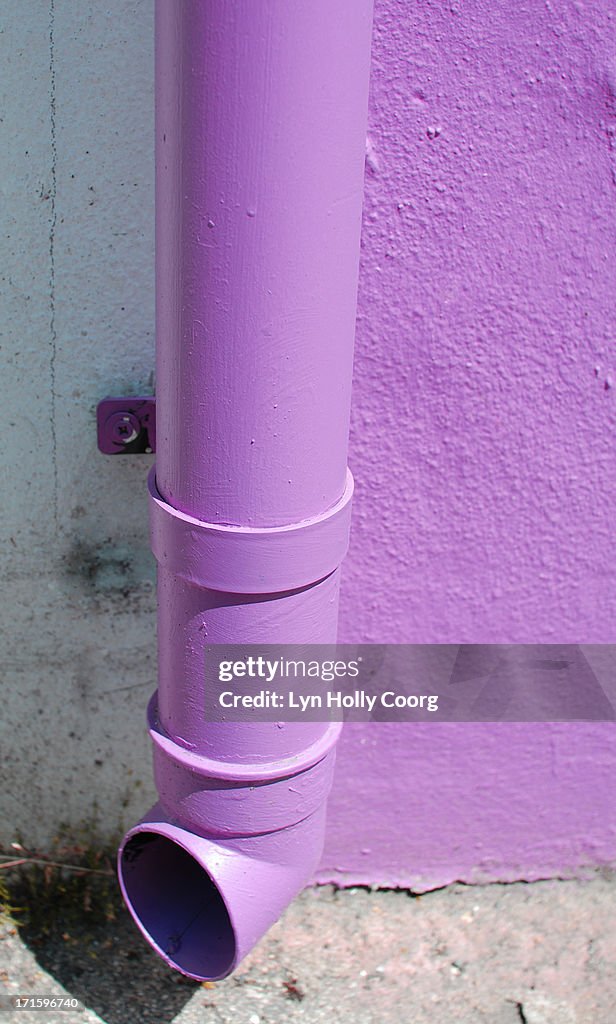 Purple drainpipe