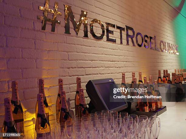 General view of atmosphere at the Moet Rose Lounge DC hosted by Wale to celebrate the release of "The Gifted" at W POV Terrace on June 26, 2013 in...