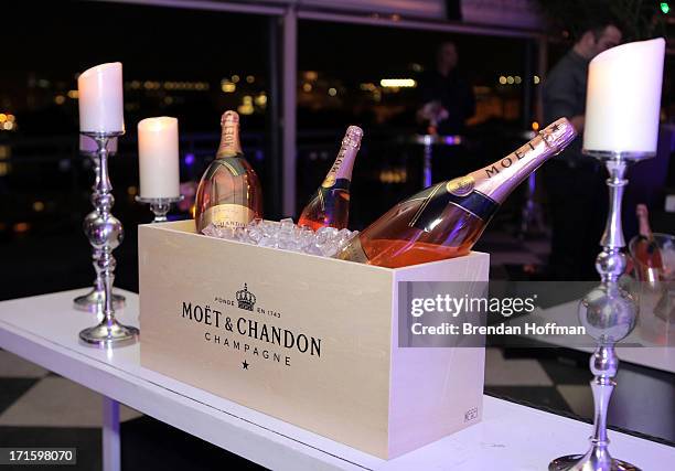 General view of atmosphere at the Moet Rose Lounge DC hosted by Wale to celebrate the release of "The Gifted" at W POV Terrace on June 26, 2013 in...