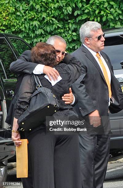 James Gandolfini's sister, Johanna Antonacci, attends the private visitation for actor James Gandolfini at Robert Spearing Funeral Home on June 26,...