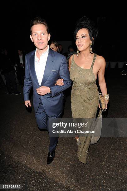 Nick Candy and Nancy Dell'Olio sighting leaving the Serpentine Summer Party on June 26, 2013 in London, England.