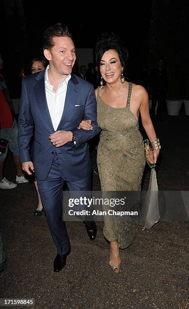 Nick Candy and Nancy Dell'Olio sighting leaving the Serpentine Summer Party on June 26, 2013 in London, England.