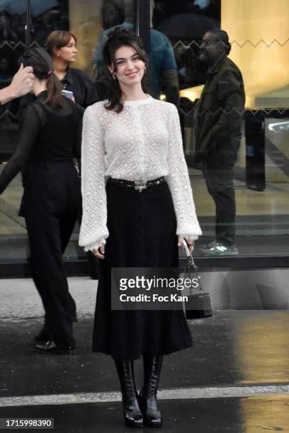 Anamaria Vartolomei attends the Chanel Womenswear Spring/Summer 2024 show as part of Paris Fashion Week on October 03, 2023 in Paris, France.
