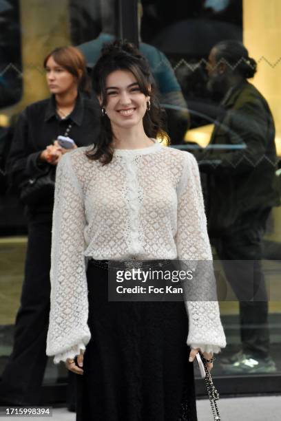 Anamaria Vartolomei attends the Chanel Womenswear Spring/Summer 2024 show as part of Paris Fashion Week on October 03, 2023 in Paris, France.