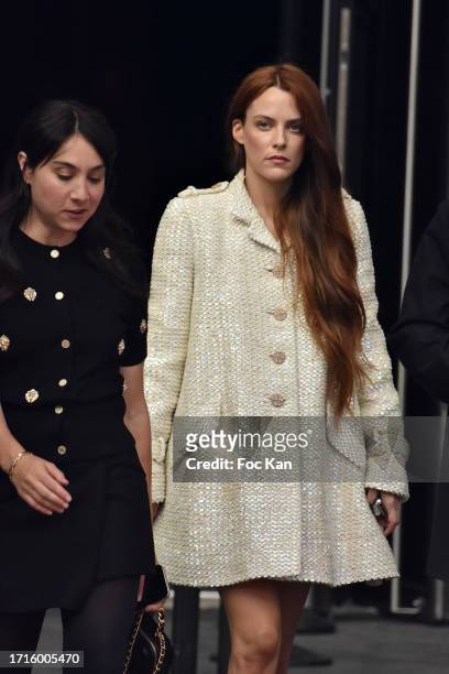 Riley Keough attends the Chanel Womenswear Spring/Summer 2024 show as part of Paris Fashion Week on October 03, 2023 in Paris, France.