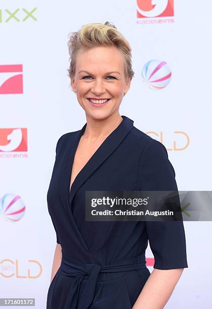 Karen Heinrichs attends ProSiebenSat.1 new programmes press conference at Hamburg Cruise Center Altona on June 26, 2013 in Hamburg, Germany.