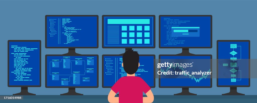 Software Developer Flat Design High-Res Vector Graphic - Getty Images