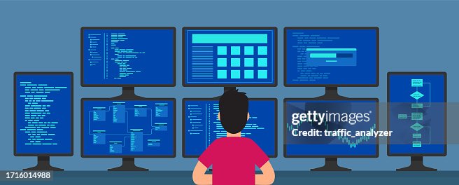 Software Developer Flat Design High-Res Vector Graphic - Getty Images