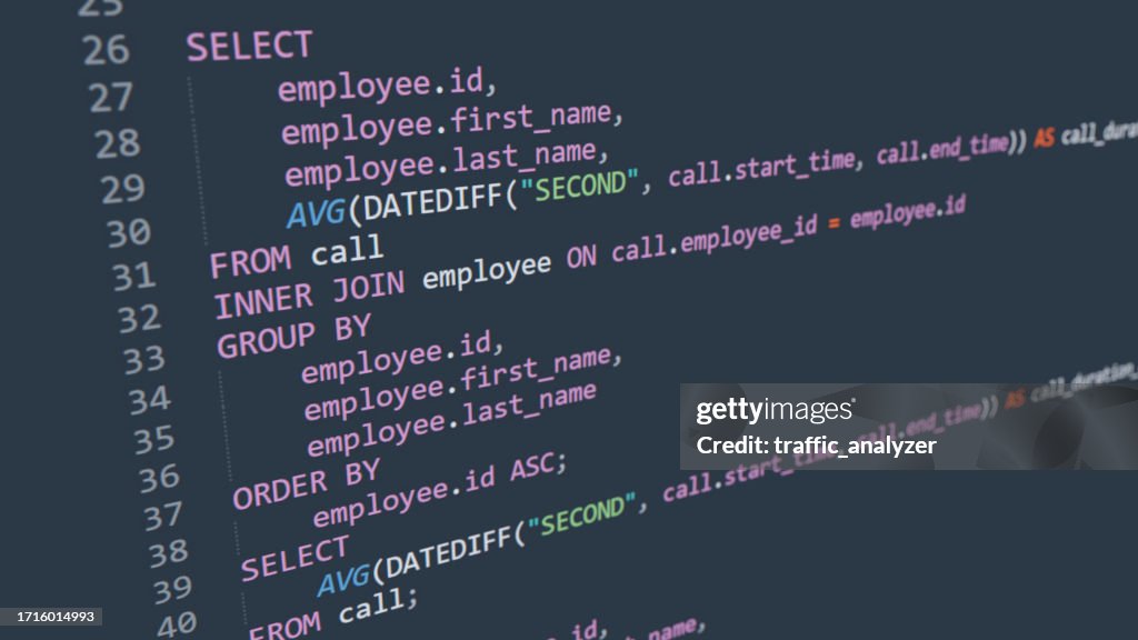 Sql Code High-Res Vector Graphic - Getty Images