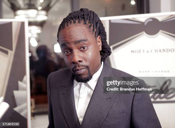 Musician Wale attends the Moet Rose Lounge DC hosted by Wale to celebrate the release of "The Gifted" at W POV Terrace on June 26, 2013 in...