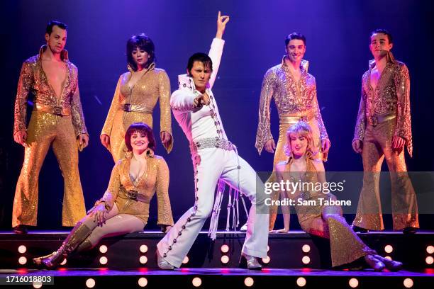 Callum Marshall, Moniquewa Williams, James MacAlpine and Nic Collins Nicole Vella, Rob Mallett and Sienna Embrey performs during a media preview of...