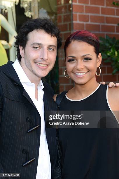 David Lerner and Christina Milian attend a fashion fundraiser benefitting Children's Hospital of Los Angeles hosted by Kyle Richards at Kyle by Alene...