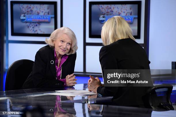 Walt Disney Television via Getty Images NEWS - Edie Windsor, the 83 year old woman who challenged the Defense of Marriage Act, talks to Diane Sawyer...