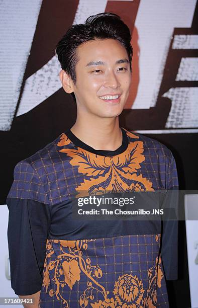 Ju Ji-Hoon attends the 'Cold Eyes' Red Carpet & VIP Press Screening at COEX Megabox on June 25, 2013 in Seoul, South Korea.