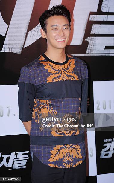 Ju Ji-Hoon attends the 'Cold Eyes' Red Carpet & VIP Press Screening at COEX Megabox on June 25, 2013 in Seoul, South Korea.