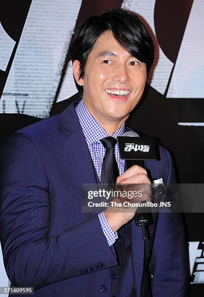 Jung Woo-Sung attends the 'Cold Eyes' Red Carpet & VIP Press Screening at COEX Megabox on June 25, 2013 in Seoul, South Korea.