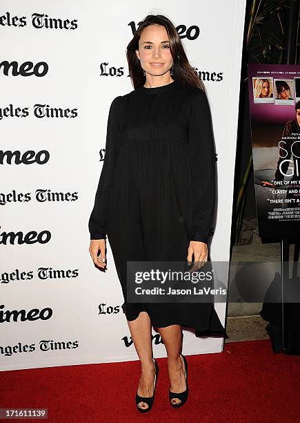 Actress Mia Maestro attends the premiere of "Some Girl" at Laemmle NoHo 7 on June 26, 2013 in North Hollywood, California.