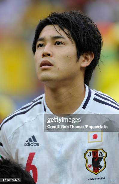 Portrait of Atsuto Uchida of Japan before the start of the FIFA Confederations Cup Brazil 2013 Group A match between Brazil and Japan at the National...