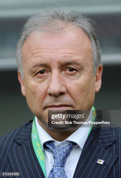 The coach of Japan Alberto Zaccheroni before the start of the FIFA Confederations Cup Brazil 2013 Group A match between Brazil and Japan at the...