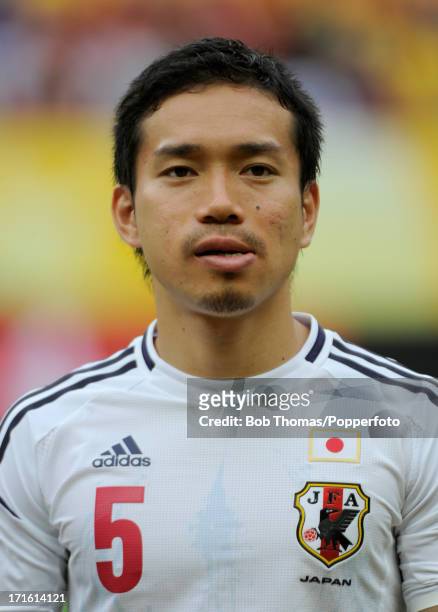 Portrait of Yuto Nagatomo of Japan before the start of the FIFA Confederations Cup Brazil 2013 Group A match between Brazil and Japan at the National...