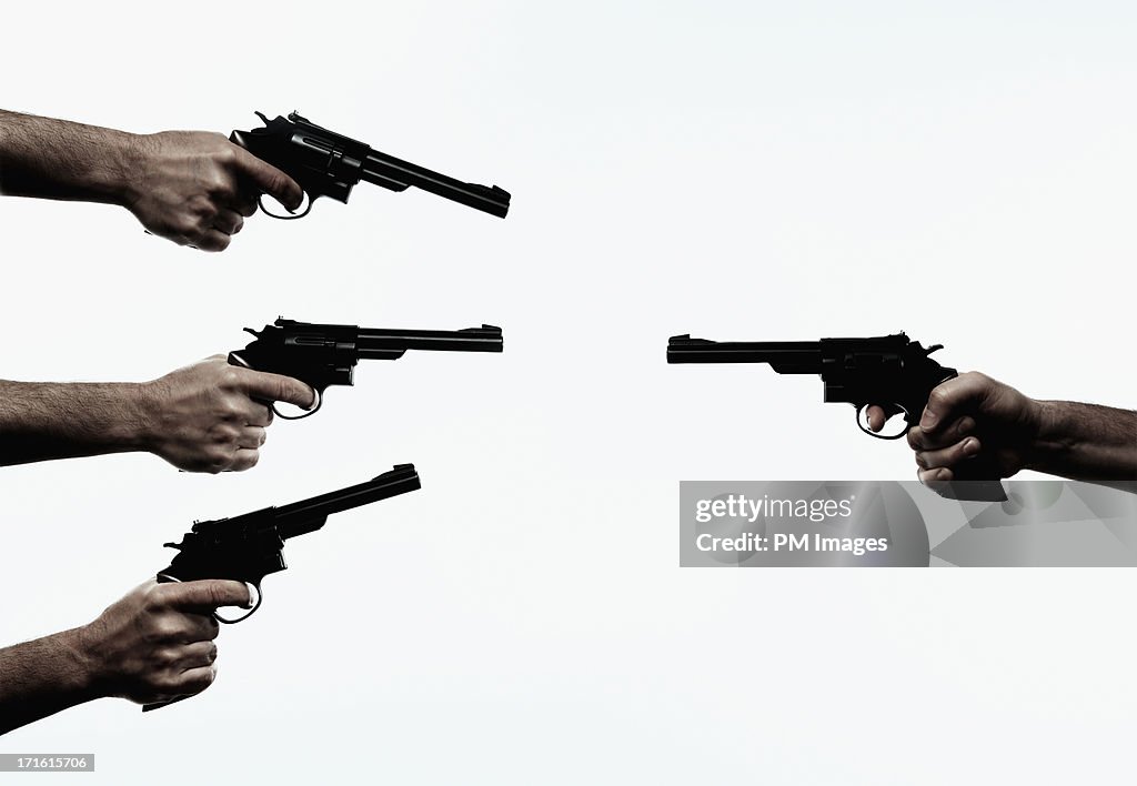 Three guns against one