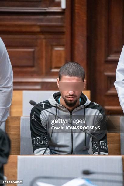 The accused Amir Zoubeiri pictured during the jury constitution session at the assizes trial of Zoubeiri before the Assizes Court of Antwerp Province...