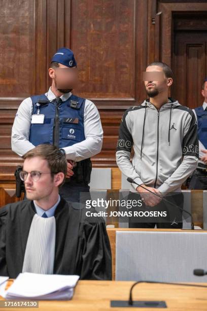 The accused Amir Zoubeiri pictured during the jury constitution session at the assizes trial of Zoubeiri before the Assizes Court of Antwerp Province...
