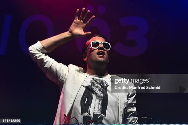 Antoine performs on stage during the 30th anniversary of Donauinselfest 2013 on June 23, 2013 in Vienna, Austria.