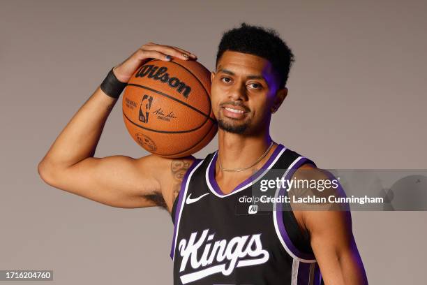 Jeremy Lamb of the Sacramento Kings poses for a photo at Sacramento Kings Practice Facility on October 02, 2023 in Sacramento, California. NOTE TO...