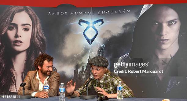 Jamie Campbell Bower attends a presentation of his latest film 'City of Bones' at the Diagonal Mar FNAC store on June 27, 2013 in Barcelona, Spain.