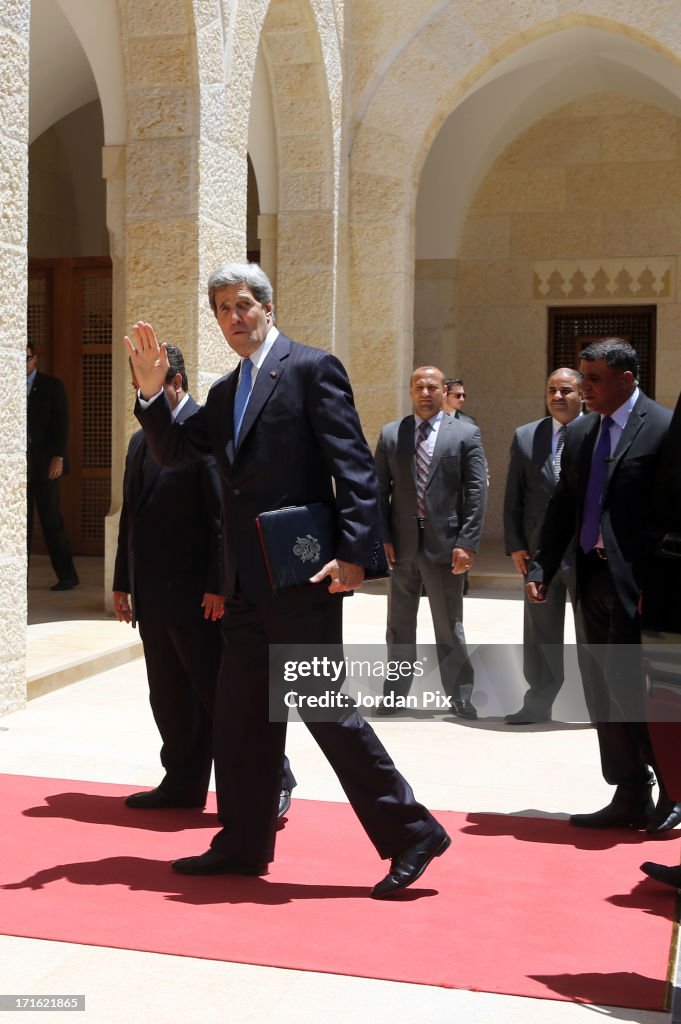 U.S. Secretary of State Meets with Jordan's King