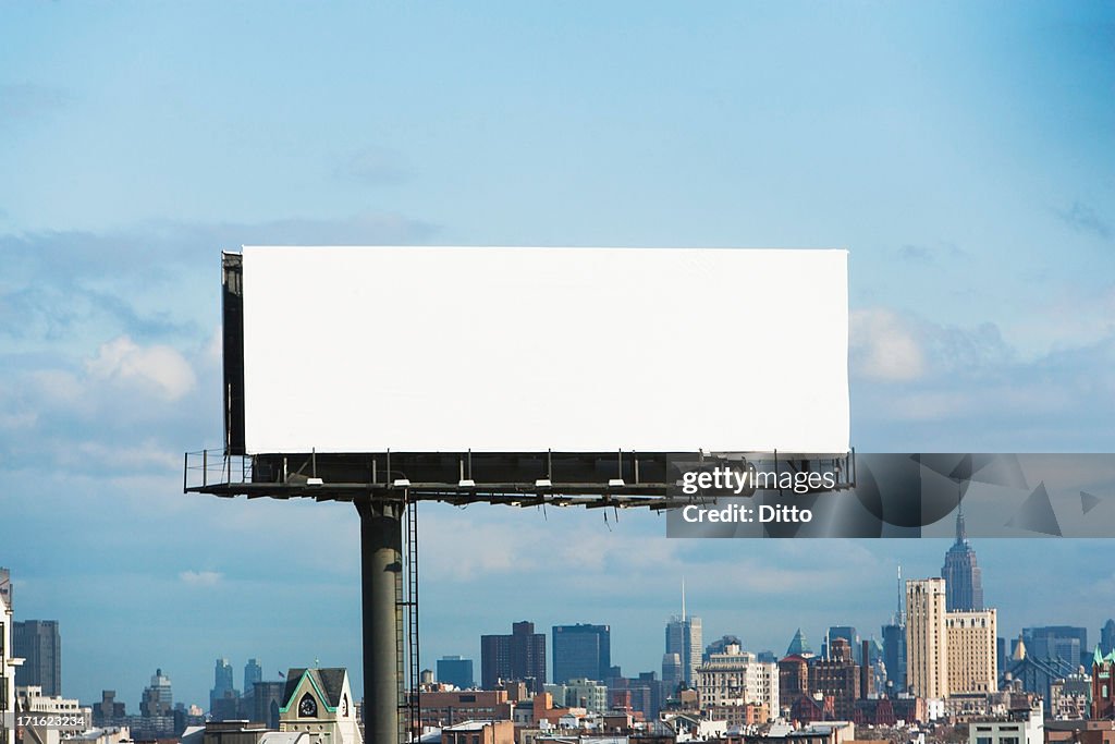 Blank billboard, New York City, USA