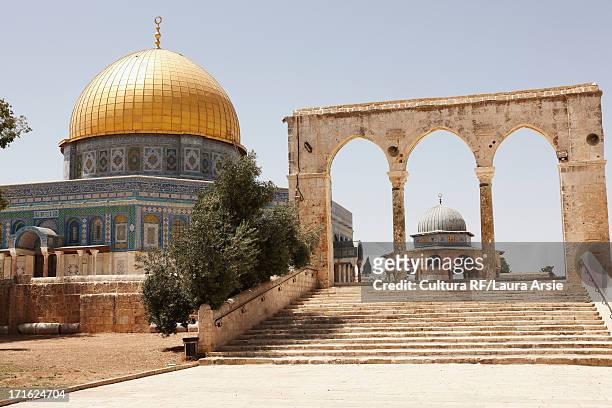 dome of the rock, temple mount, old city, jerusalem, israel - dome of the rock 個照片及圖片檔