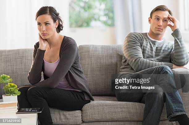 usa, new jersey, jersey city, couple having argument - to divorce stock pictures, royalty-free photos & images