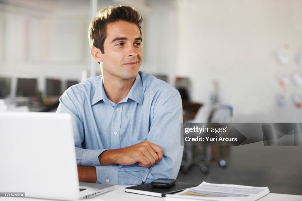 South Africa, Cape Town, Portrait of man at office