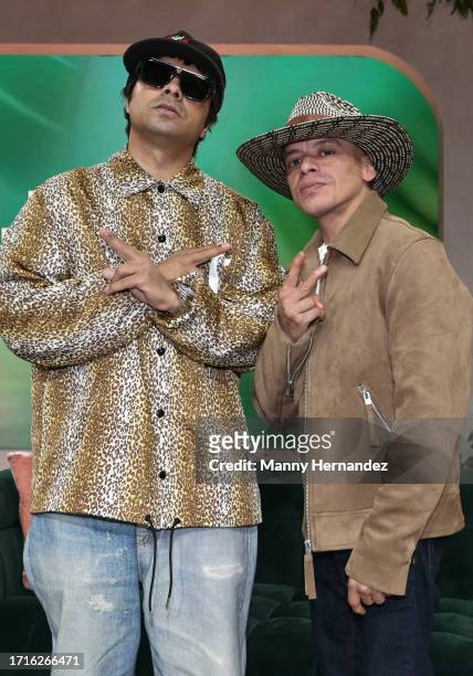 Chancho Corleone and Vico C at the Billboard Latin Conference at the Faena Forum on October 3, 2023 in Miami Beach, Florida.