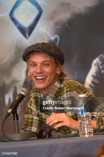 Jamie Campbell Bower attends a presentation of his latest film 'City of Bones' at the Diagonal Mar FNAC store on June 27, 2013 in Barcelona, Spain.