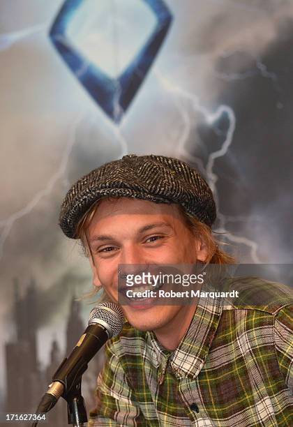 Jamie Campbell Bower attends a presentation of his latest film 'City of Bones' at the Diagonal Mar FNAC store on June 27, 2013 in Barcelona, Spain.