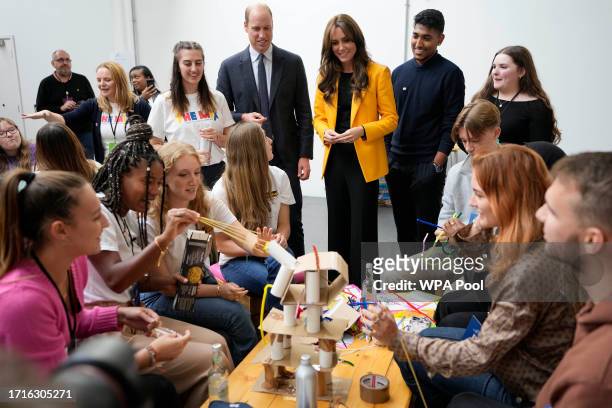 Prince William, Prince of Wales and Catherine, Princess of Wales join young people as they participate in a series of workshops which focus on...