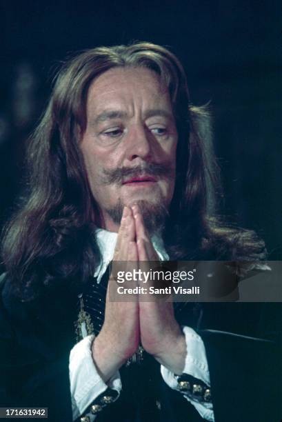 Actor Alec Guinness during the filming of Cromwell on June 10,1969 in Madrid, Spain.