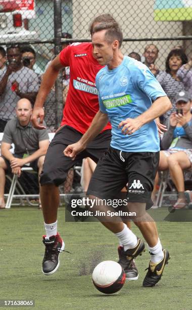 Former Professional Basketball Player Steve Nash attends The Sixth Edition Steve Nash Foundation Showdown at Sarah D. Roosevelt Park on June 26, 2013...