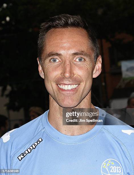 Former Professional Basketball Player Steve Nash attends The Sixth Edition Steve Nash Foundation Showdown at Sarah D. Roosevelt Park on June 26, 2013...