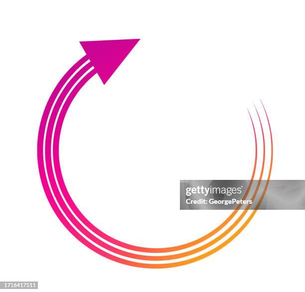 arrow symbol curved - fast forward symbol stock illustrations